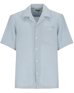 Woolrich Short-Sleeve Camp-Collar Shirt - Blue