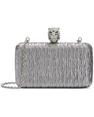 Roberto Cavalli Jewelled Tiger クラッチバッグ - グレー