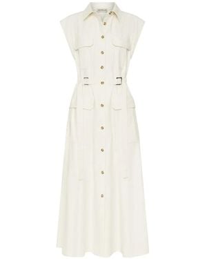 Nicholas Chemisier Midi Con Fibbia - Bianco