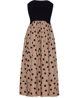 Cara Cara Cynthia Strapless Spot-Print Dress - Multicolor