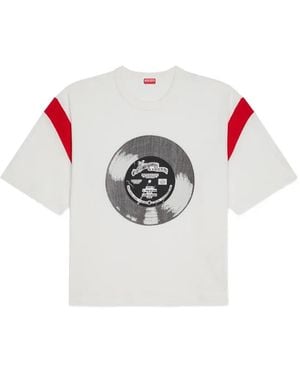 KENZO Sounds T-Shirt Aus Vinyl - Weiß