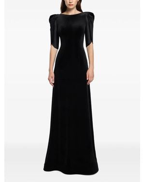 Cristallini Lilith Belted Maxi Dress - Black