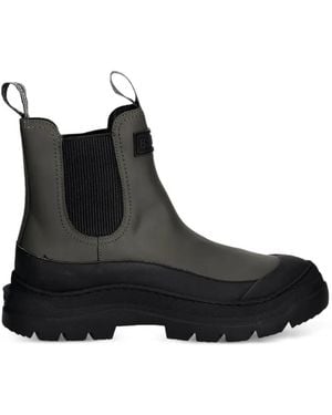 Barbour Harriety Logo-Patch Panelled Chelsea Boots - Black