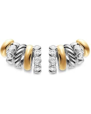 David Yurman Dy Mercer Diamond Earrings - Metallic