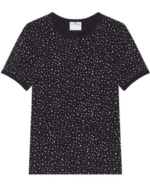 Courreges Medusa T-Shirt - Black