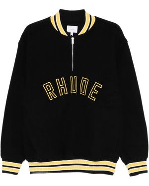 Rhude Zip-Up Sweatshirt - Black