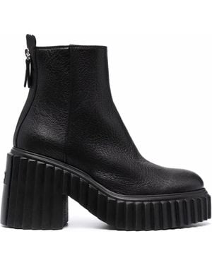 Agl Attilio Giusti Leombruni Ridged Sole Platform Boots - Black