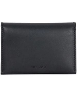 The Row Logo-Debossed Wallet - Grey