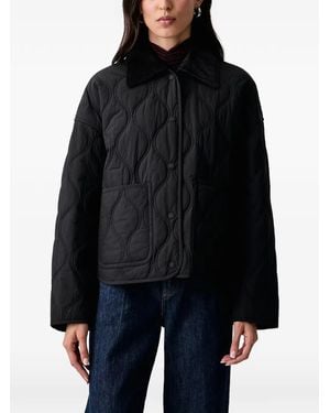Marc O' Polo Quilted Corduroy-Collar Jacket - Black