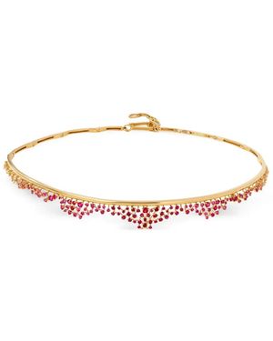 ANANYA 18K Scatter Diamond And Sapphire Choker - White