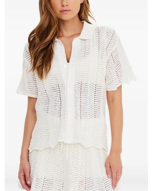 The Upside Agni Amayah Knit-Buttoned Shirt - White