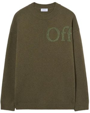 Off-White c/o Virgil Abloh Jersey Bookish Con Parche Del Logo - Verde