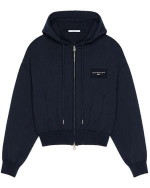 Givenchy Sudadera Con Capucha Y Cremallera Con Motivo Paris - Azul