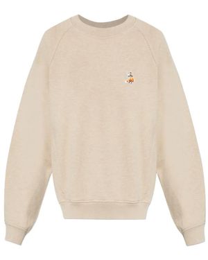 Maison Kitsuné Dreaming Fox Raglan-Sleeve Sweatshirt - White