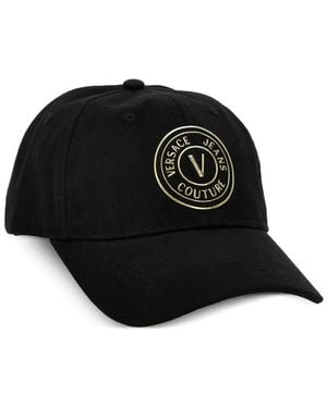 Versace Jeans Couture Cappello Da Baseball Con Placca Logo - Nero