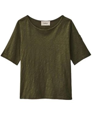 Ba&sh Vina Emblem-Detail Crew-Neck T-Shirt - Green