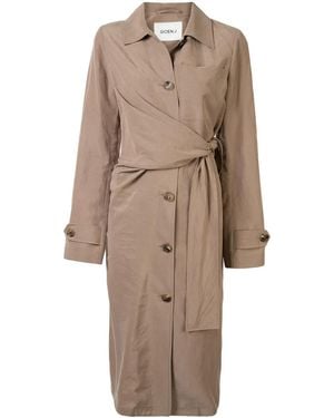 Goen.J Gabardina Con Cintura Lazada - Neutro