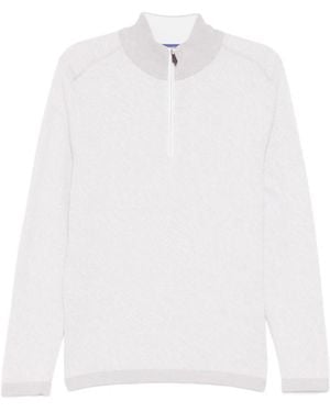 N.Peal Cashmere Salcombe Pullover Mit Reißverschluss - Weiß