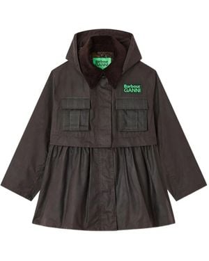 Ganni X Barbour Tartan Peplum Jacket - Black