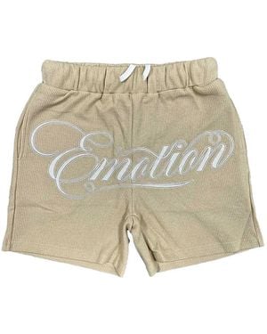Mixed Emotions Signature Waffle-Knit Shorts - Natural