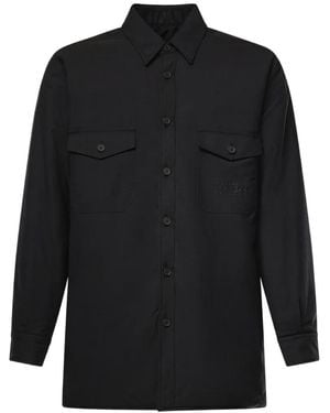 MM6 by Maison Margiela Chemise À Poches Poitrine Et Logo Brodé - Black