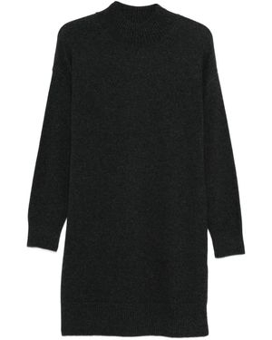 Barbour Crew-Neck Midi Knitted Dress - Black