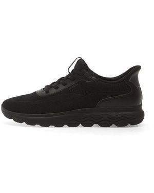 Geox Spherica Plus Lace-Up Trainers - Black