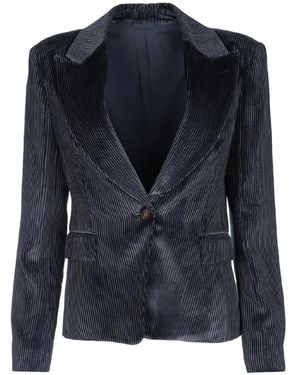 Brunello Cucinelli Textured Blazer - Blue