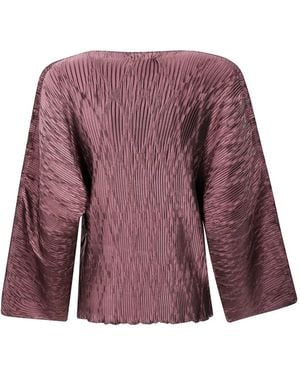 By Malene Birger Tralluman Pleated-Panel Blouse - Purple