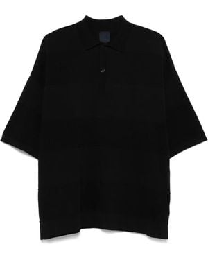 Juun.J Gestricktes Poloshirt - Schwarz