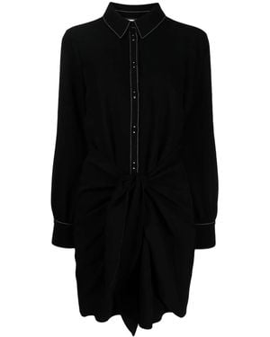 Cinq À Sept Gabby Tied-Waist Shirtdress - Black
