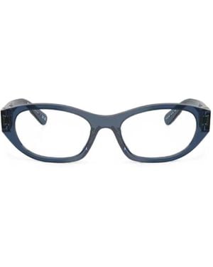 Miu Miu Brille Mit Ovalem Gestell - Weiß