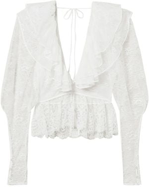 Twinset Blouse À Design Tressé - White