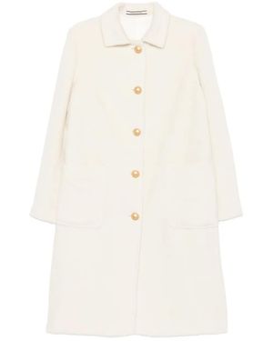 Tagliatore Buttoned Coat - White