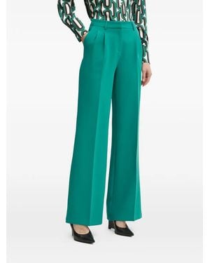 Morgan Pantalones Palazzo Plisado - Verde