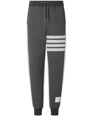 Thom Browne 4-Bar Colour-Block Track Pants - Gray