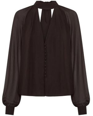 Nicholas Elisa Shirt Met Knopen - Zwart