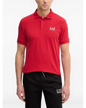EA7 Logo Polo Shirt - Red
