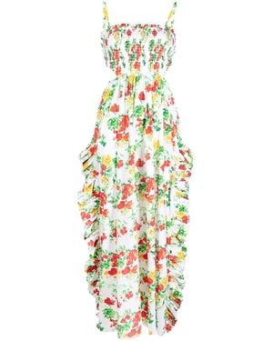 Caroline Constas Jurk Met Bloemenprint - Metallic