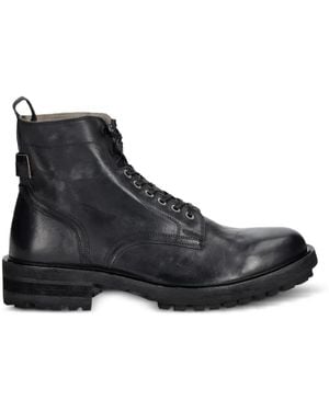 AllSaints Bottines En Cuir À Lacets - Black