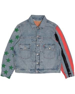 DENIM TEARS Cactus Tears Denim Plant Denim Jacket - Blue