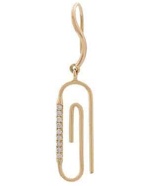 Aurelie Bidermann 18Kt Paper Clip Earring - White