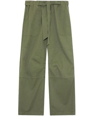 Jonathan Simkhai Tied-Waist Cropped Trousers - Green