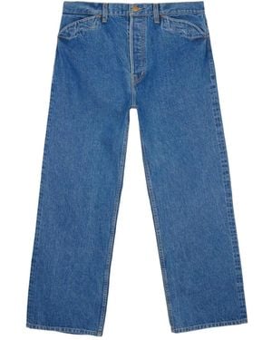 Brain Dead Type 00 Logo-Patch Jeans - Blue