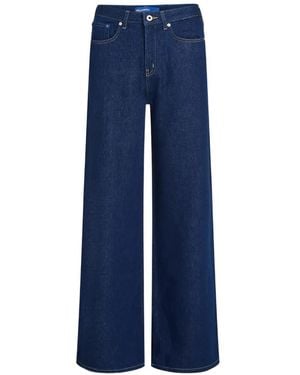 KARL LAGERFELD Vaqueros Anchos De Talle Alto - Azul