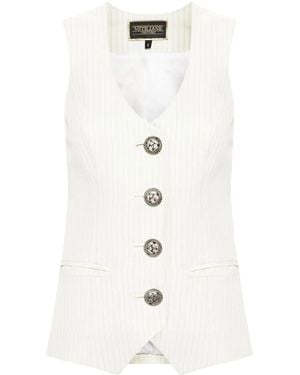 MITILIANE COUTURE Pinstriped Vest - White