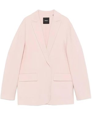 Theory Clairene Blazer Met Gekerfde Revers - Roze