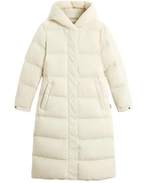 Woolrich Cloud Madison Hooded Quilted Coat - Natural