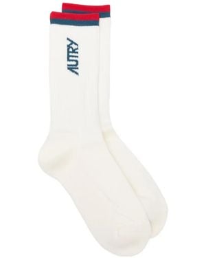 Autry Socken Mit Geripptem Saum - Weiß