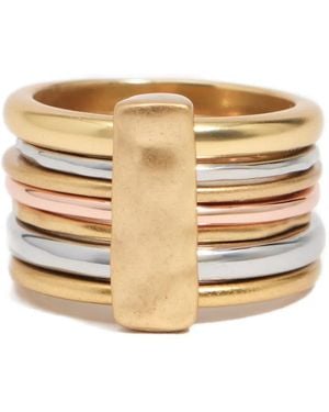 Bimba Y Lola Aged Multi-Tone Banded Ring - Natural